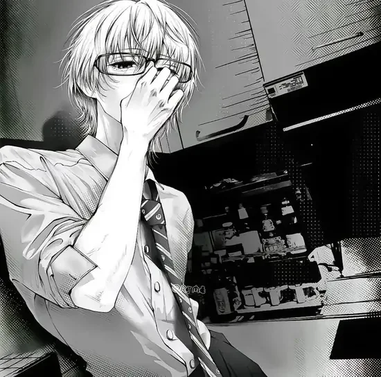 55 Ảnh Anime Nam Trắng Đen nhân vật nam tóc rối đậm chất manga cổ điển