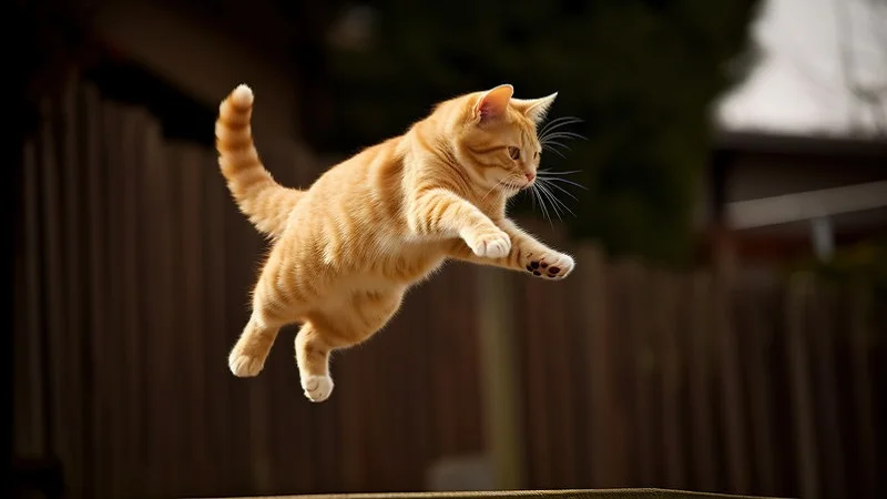 [Tổng Hợp] 299+ Ảnh Mèo Đẹp Nhất: Cute, Ngầu, Meme Hài Hước - khả năng nhảy rất cao