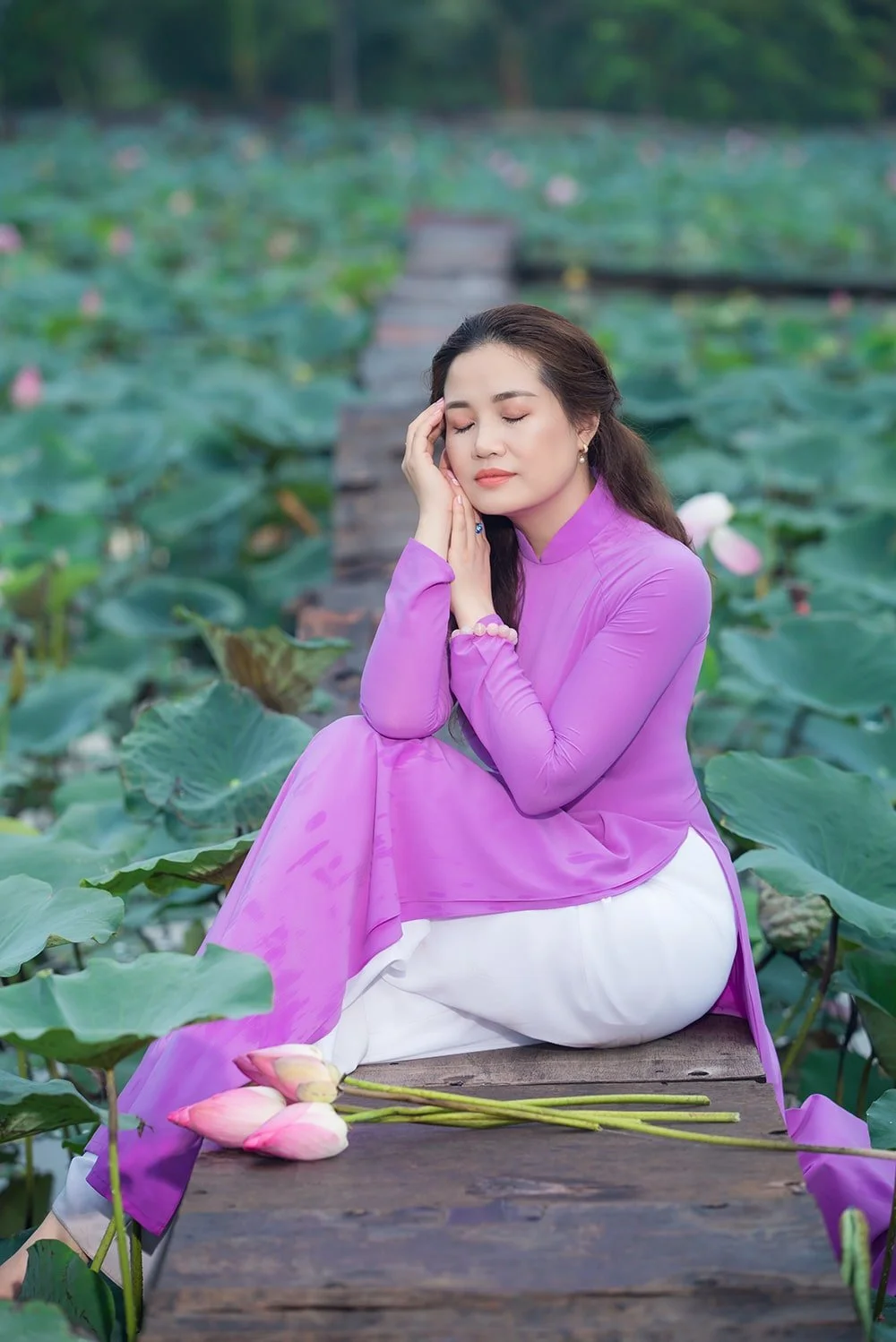 1 số concept chụp ảnh áo dài tím thướt tha - Love Áo Dài