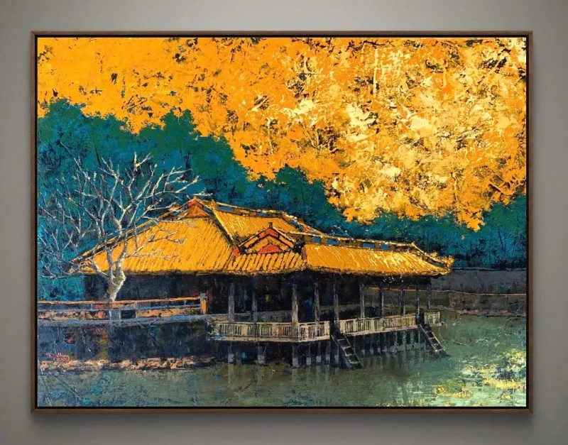 Tranh phong cảnh Chiều Cố Đô, 70x90 cm