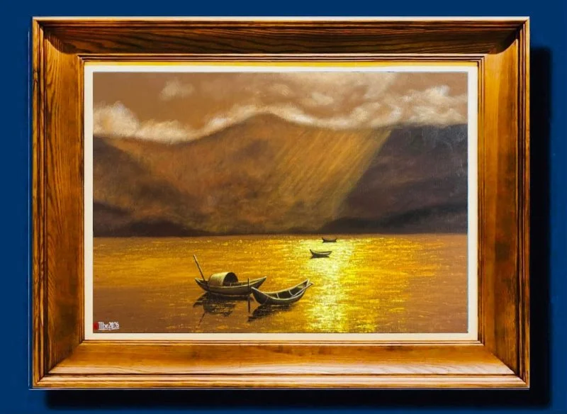Tranh phong cảnh Khoảng Lặng, acrylic 60x90 cm