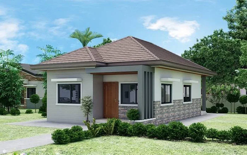 Mẫu nhà cấp 4 nông thôn mái ngói ấm cúng