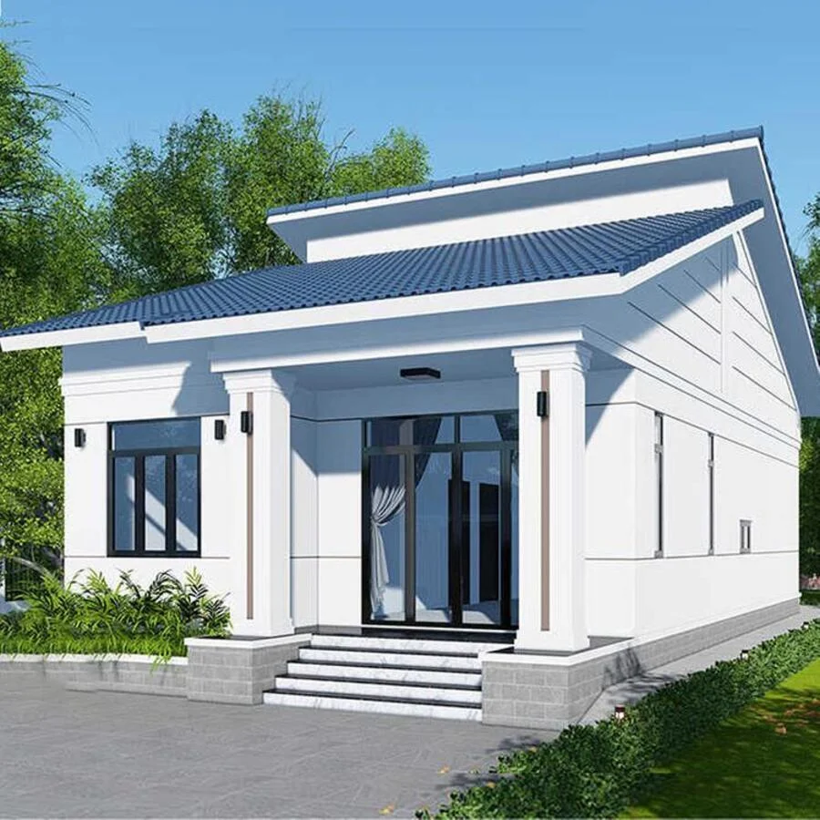 Nhà cấp 4 nông thôn mái lệch hiện đại