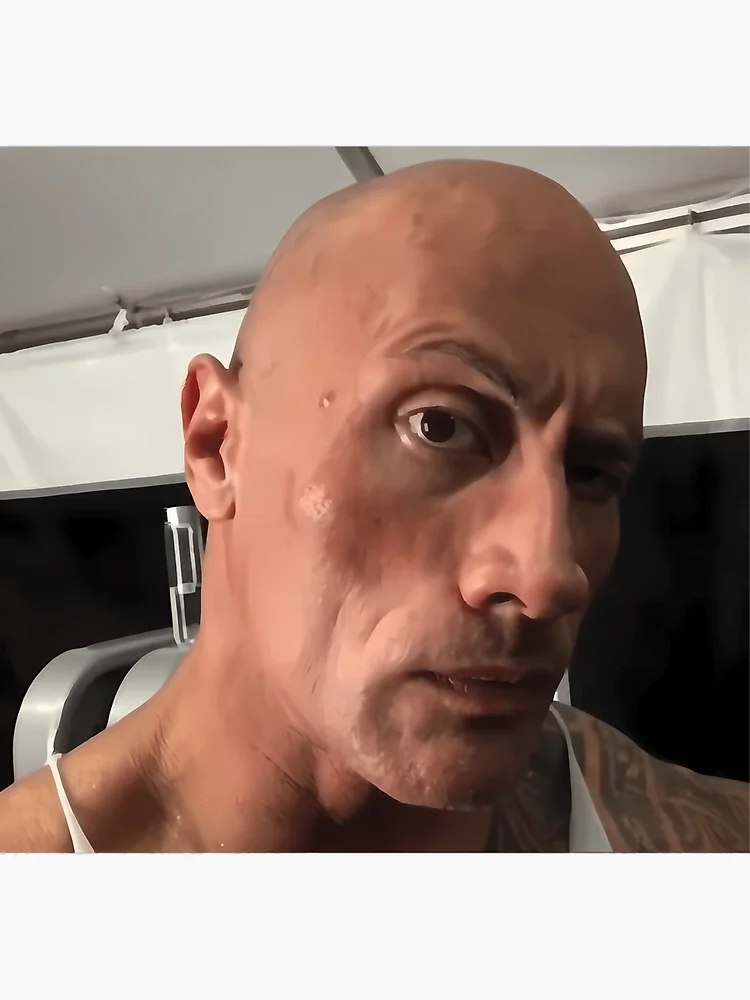 Dwayne The Rock Johnson Eyebrow Raise Meme Classic" Sticker for Sale by LeyaHoops | Redbubble