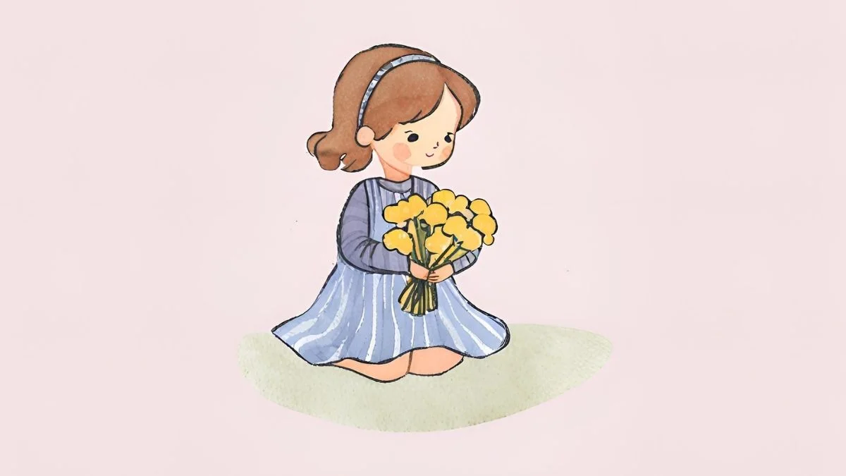 Hình vẽ cute cô gái