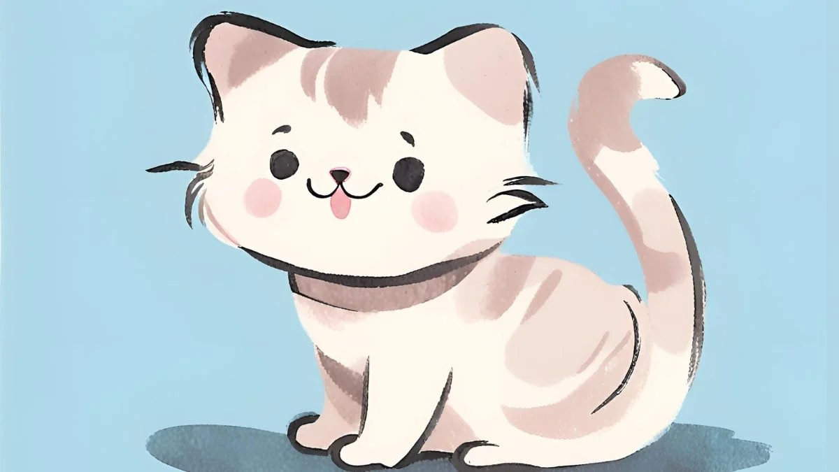 Hình vẽ mèo cute đẹp nhất