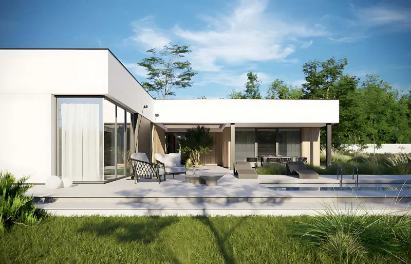 30+ mẫu nhà cấp 4 chữ L đẹp, hiện đại (Update 2026)