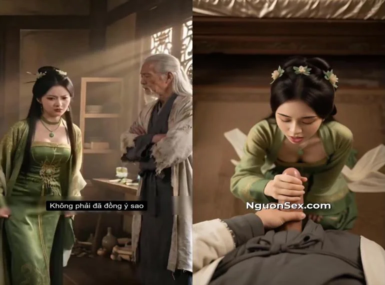 Hình 41 trong bộ cosplay hầu gái sex