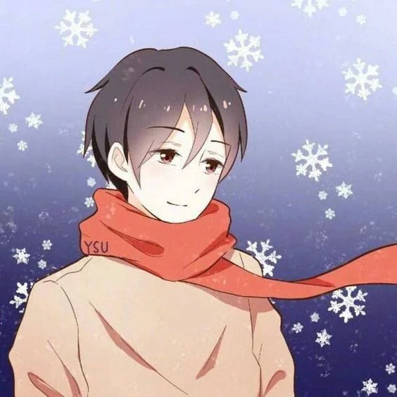 avatar đôi cho 2 người phong cách anime chàng trai mùa đông
