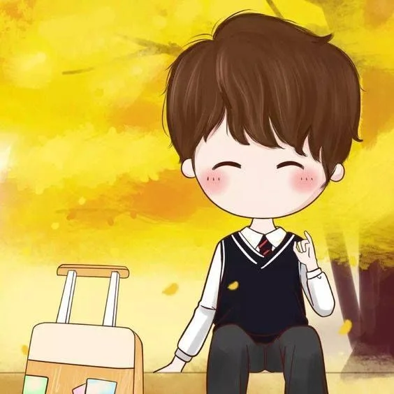 Avatar đôi cho 2 người phong cách chibi nam sinh