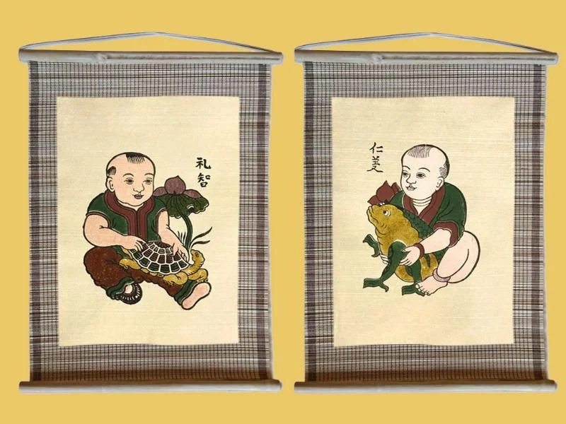 Tranh Đông Hồ Nhân Nghĩa - Lễ Trí