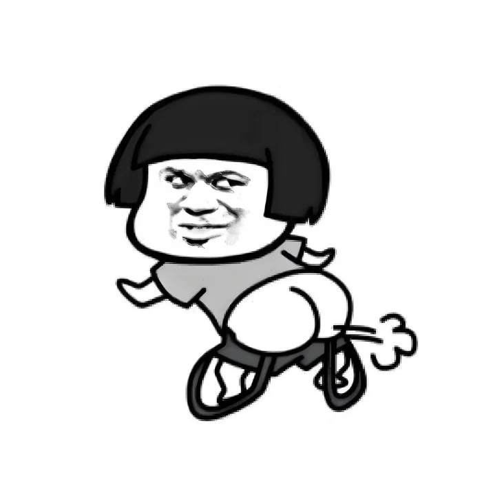 Nhân vật hoạt hình mặt troll cưỡi xe đạp, meme chế hài hước