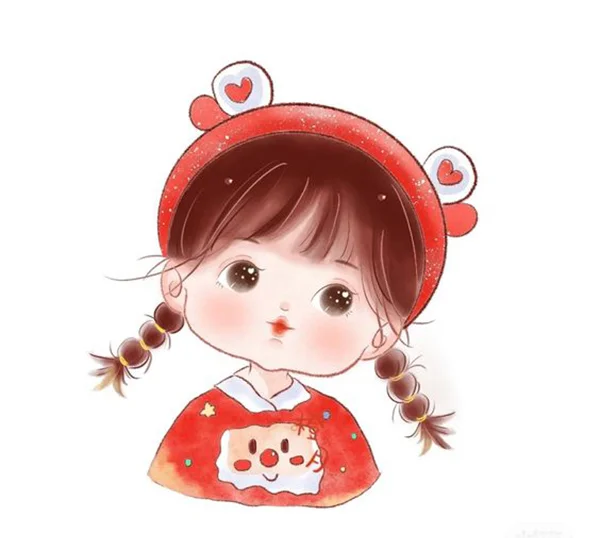 tranh vẽ cô bé hoạt hình dễ thương