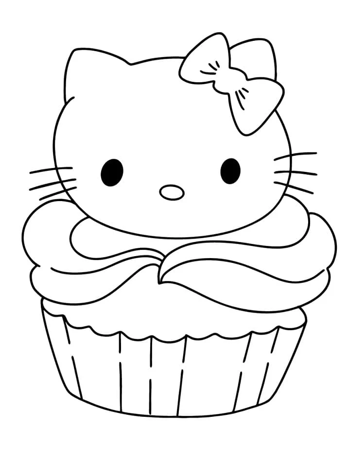 Bánh Cupcake Hello Kitty