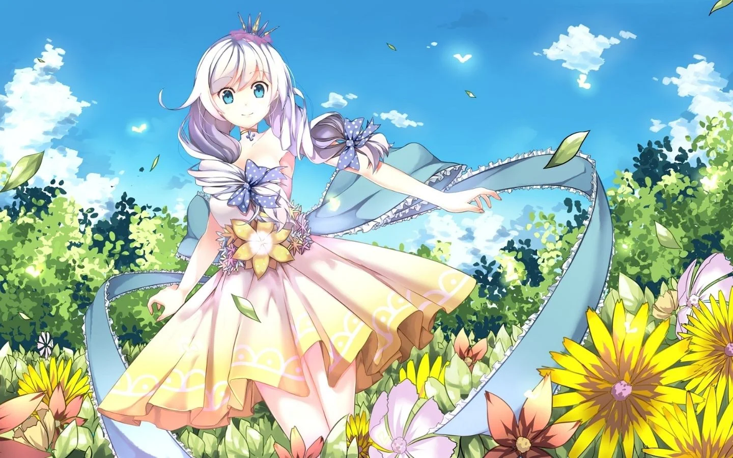 Hình nền anime nhân vật nữ đầy năng động