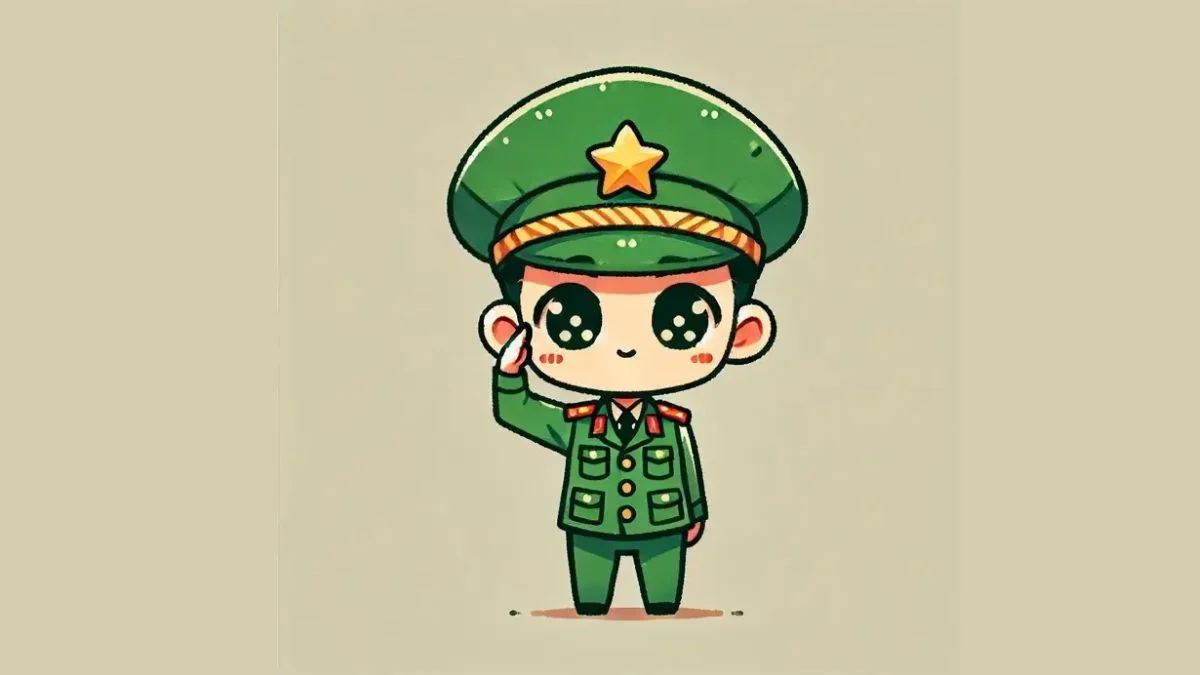 Hình vẽ chibi bộ đội Việt Nam biên phòng đẹp