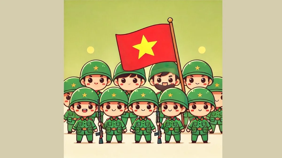 Tranh chibi bộ đội Việt Nam hoàn hảo