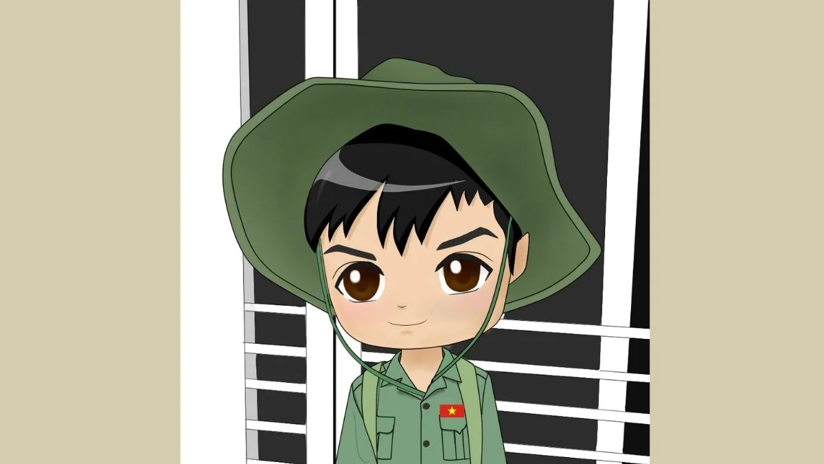 Hình vẽ chibi bộ đội Việt Nam cực cute