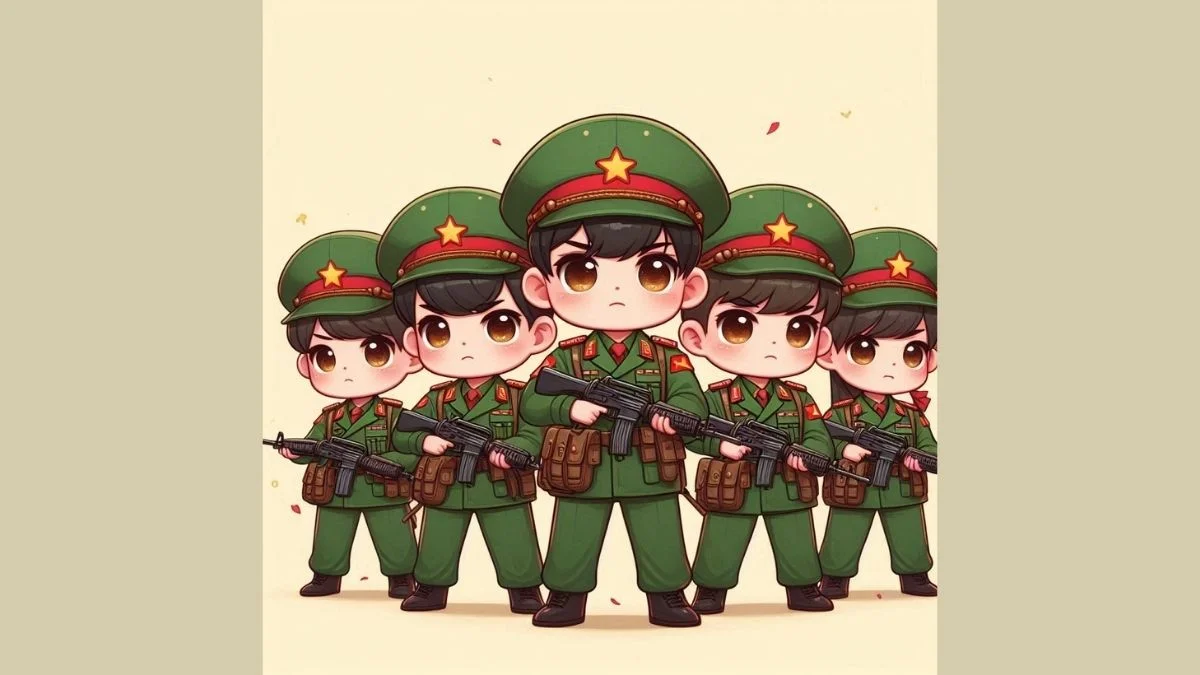 Chibi bộ đội Việt Nam đẹp