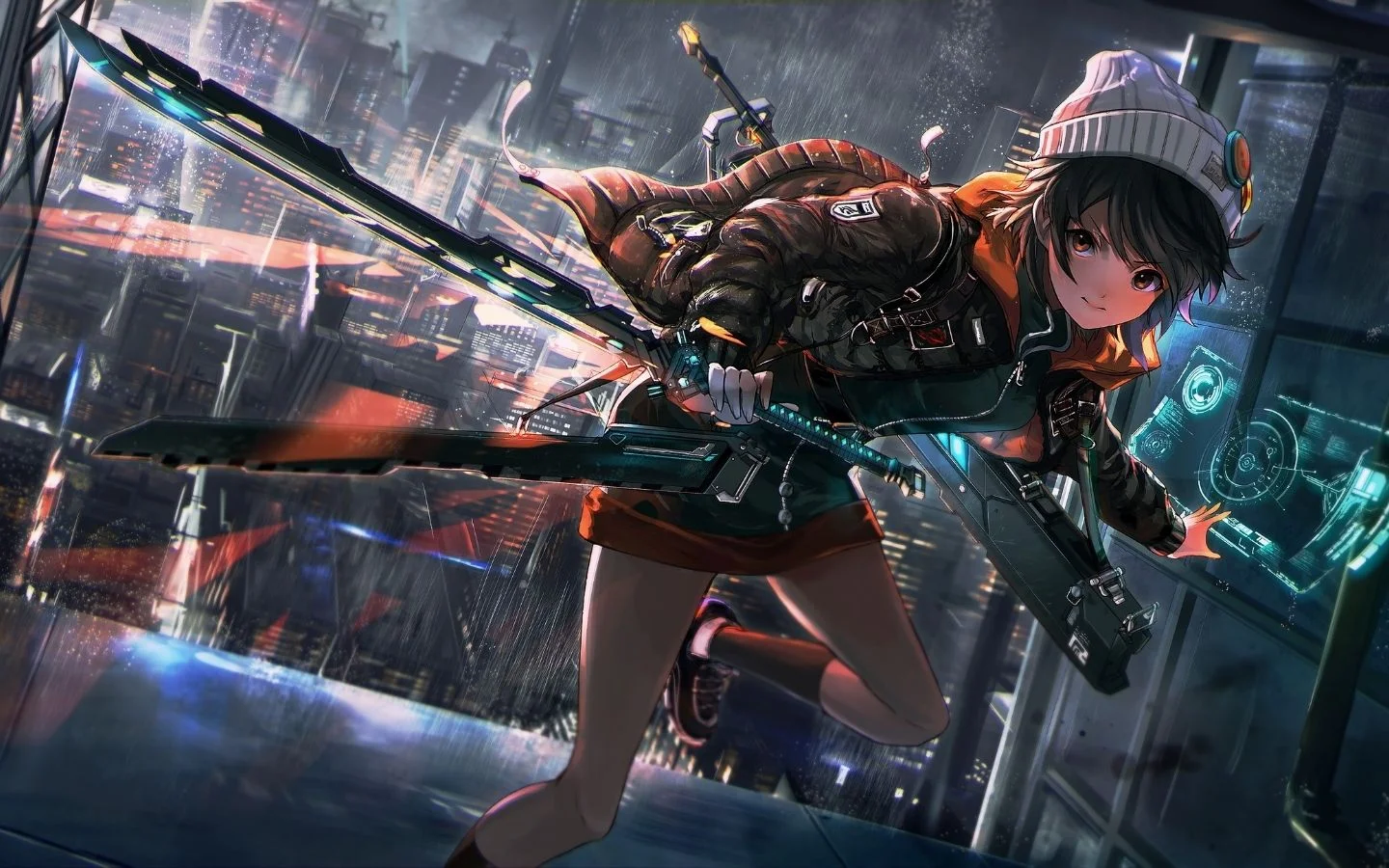Cô gái anime hành động quyết liệt